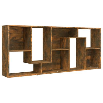vidaXL Book Cabinet Smoked Oak 67x24x161 cm Engineered Wood