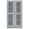 vidaXL Vitrine Cabinet Grey Sonoma 82.5x30.5x150 cm Engineered Wood