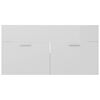 vidaXL 2 Piece Bathroom Furniture Set High Gloss White Engineered Wood