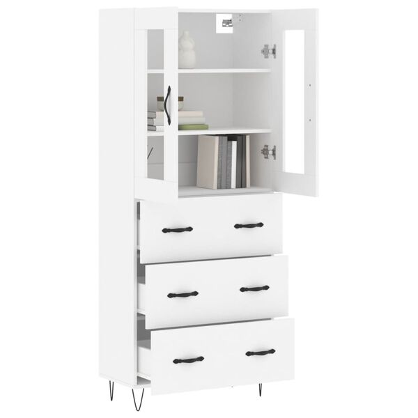 vidaXL Highboard White 69.5x34x180 cm Engineered Wood