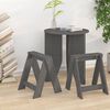 vidaXL Stools 2 pcs Grey 40x40x45 cm Solid Wood Pine