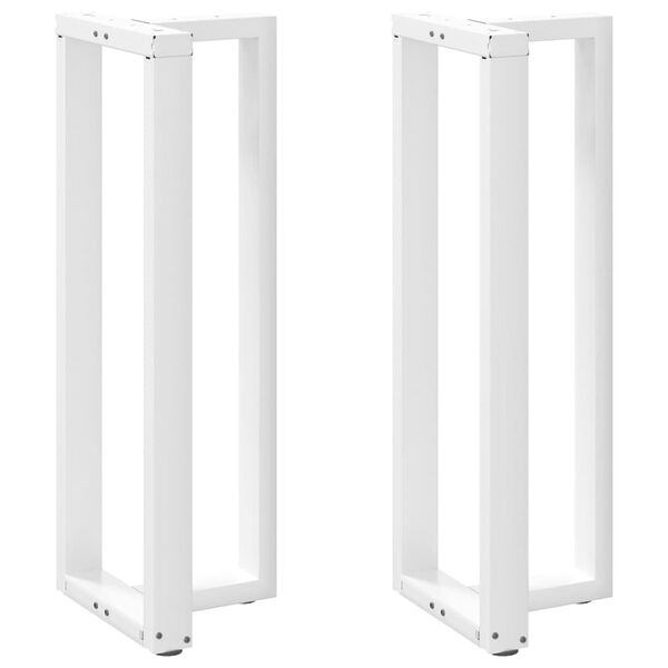 vidaXL Bar Table Legs T-Shaped&nbsp;2 pcs White 50x35x(110-111) cm Steel