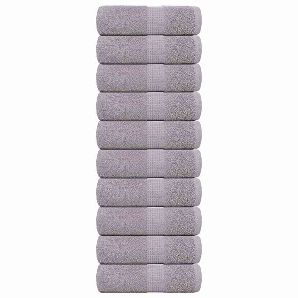 vidaXL Guest Towels "FROGN" 10 pcs Grey 30x50 cm 360 gsm