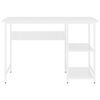 vidaXL Computer Desk White 105x50x72 cm MDF and Metal