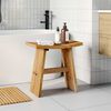 vidaXL Bathroom Stool Brown 50 x 29.5 x 50.5 cm Solid Teak Wood
