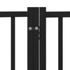 vidaXL Dog Gate with Door Foldable 6 Panels Black 300 cm Solid Wood Fir
