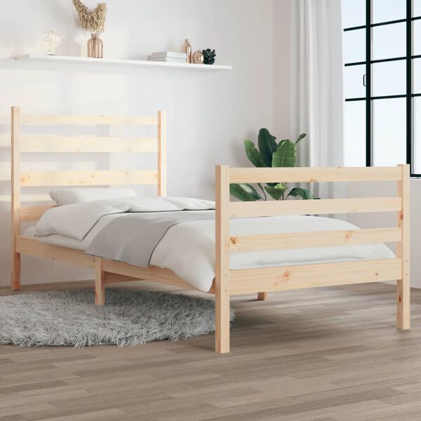 vidaXL Bed Frame without Mattress Solid Wood Pine 100x200 cm
