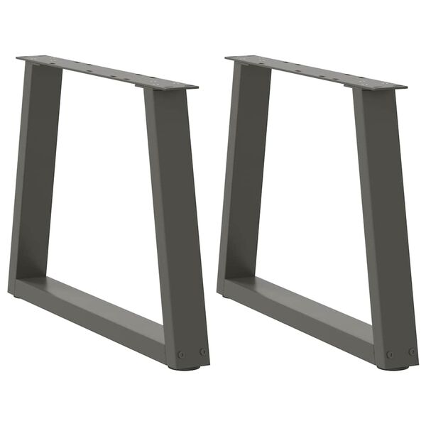 vidaXL Coffee Table Legs V-Shape 2 pcs Anthracite 60x(42-43.3) cm Steel