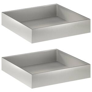 vidaXL Garden Planter 2 pcs Silver 80 x 80 x 20 cm Stainless Steel