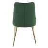 Venture Home Dining Chairs 2 pcs Velvet Deluxe Velvet Forest Green and Brass