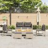 vidaXL Garden Sofa Set 6 pcs Light grey and dark grey Poly Rattan
