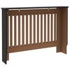 vidaXL Radiator Cover 2 pcs Black 112 x 19 x 81.5cm Engineered Wood