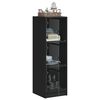 vidaXL Highboard with Glass Doors Black 35x37x109 cm