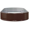 vidaXL Garden Raised Bed Galvanised Steel 296x140x36 cm Brown
