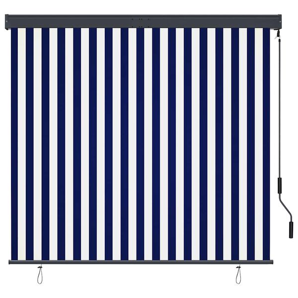 vidaXL Outdoor Roller Blind 160x250 cm Blue and White