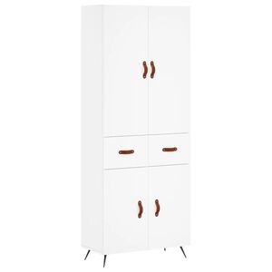 vidaXL Highboard White 69.5x34x180 cm Engineered Wood