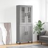 vidaXL Highboard Grey Sonoma 69.5x34x180 cm Engineered Wood