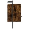 vidaXL Bedside Cabinet Wall-mounted Smoked Oak 40x30x61 cm Engineered Wood