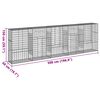 vidaXL Gabion Basket with Cover 500x50x150 cm Galvanised Iron