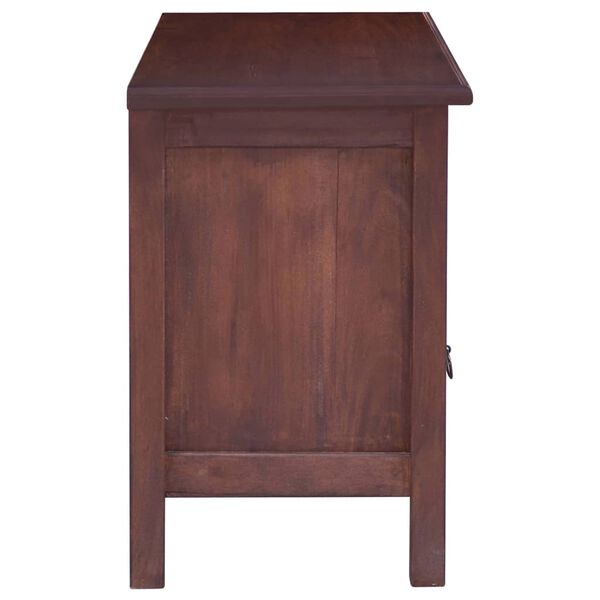 vidaXL TV Cabinet Classical Brown 100x30x45 cm Solid Mahogany Wood
