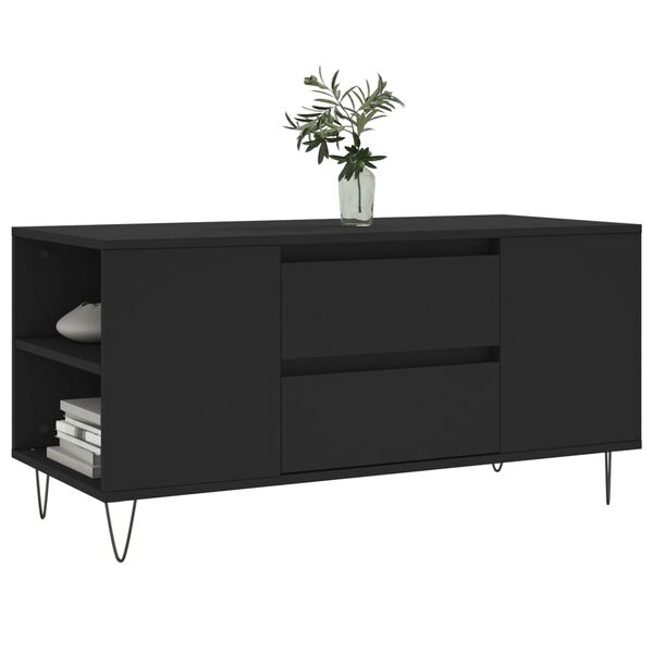 vidaXL Coffee Table Black 102x44.5x50 cm Engineered Wood