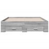 vidaXL Bed Frame with Drawers without Mattress Grey Sonoma 120x200 cm