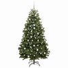 vidaXL Artificial Christmas Tree Green 210 cm PVC and Metal
