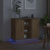 vidaXL LED Sideboard Artisan Oak 90 x 32 x 75 cm Engineered Wood