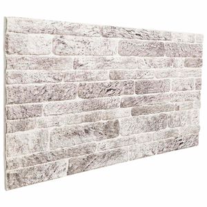 vidaXL Wall Panels 10 pcs 100 x 50 cm Light Grey and White EPS Foam