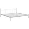 vidaXL Bed Frame without Mattress White Metal 200x200 cm