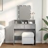 vidaXL Dressing Table with LED Concrete Grey 80x41x144.5 cm