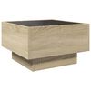 vidaXL Coffee Table with LED Sonoma Oak 50x50x30 cm Engineered Wood