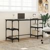 vidaXL Desk Black 140x50x75 cm Metal and Engineered Wood