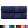 vidaXL Premium Shower Towels "SOLUND" 2 pcs Navy Blue 70x140 cm 600 gsm