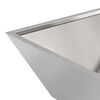 vidaXL Garden Planter Silver 50 x 50 x 15 cm Stainless Steel