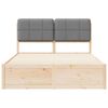 vidaXL Bed Frame with Upholstered Headboard Light Grey 140 x 200 cm