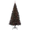 vidaXL Christmas Tree with 300 LEDs with Stand Black 210 cm PVC