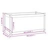 vidaXL Garden Planter White 100x50x50 cm Solid Pinewood