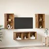 vidaXL TV Cabinet Set Wall-mounted 3 pcs Old Wood Engineered Wood