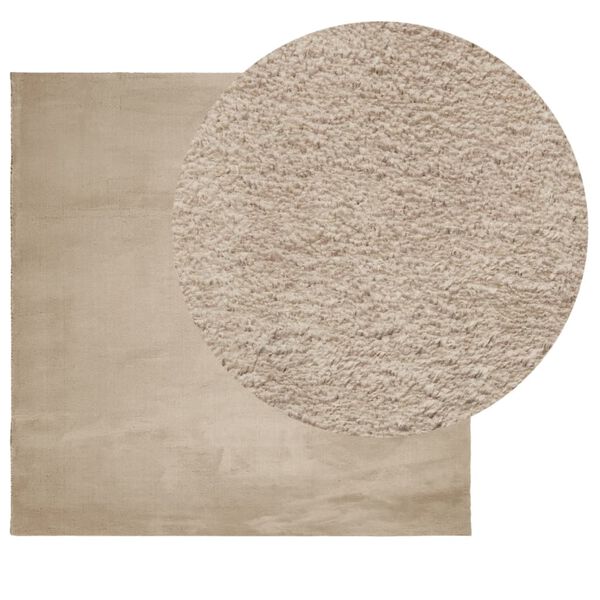 vidaXL Rug HUARTE Short Pile Soft and Washable Sand 160x160 cm