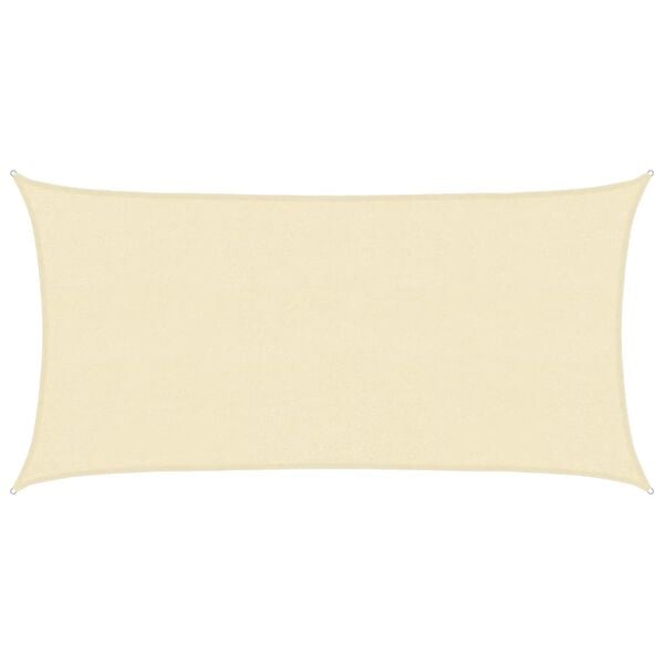 vidaXL Sunshade Sail 160 g/m&sup2; Cream 2.5x5 m HDPE