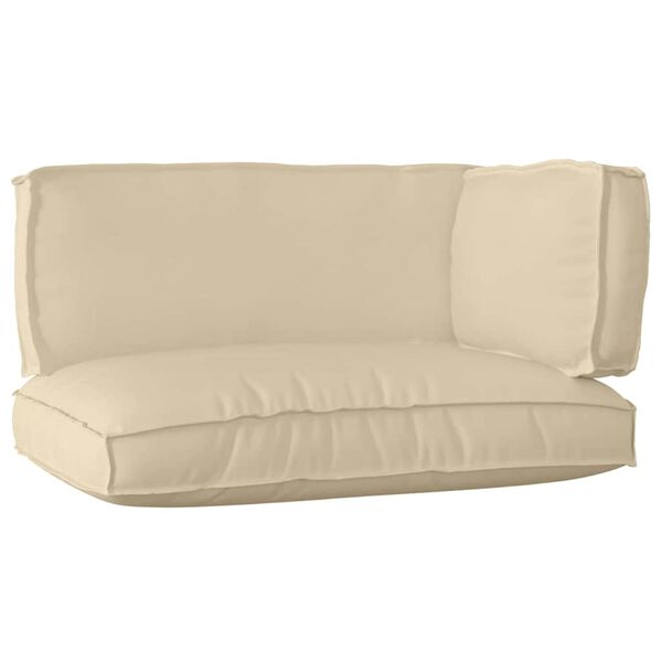 vidaXL Pallet Cushion Set 3 pcs Beige Oxford Fabric
