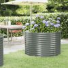 vidaXL Garden Raised Bed Galvanised Steel 100x100x68 cm Grey