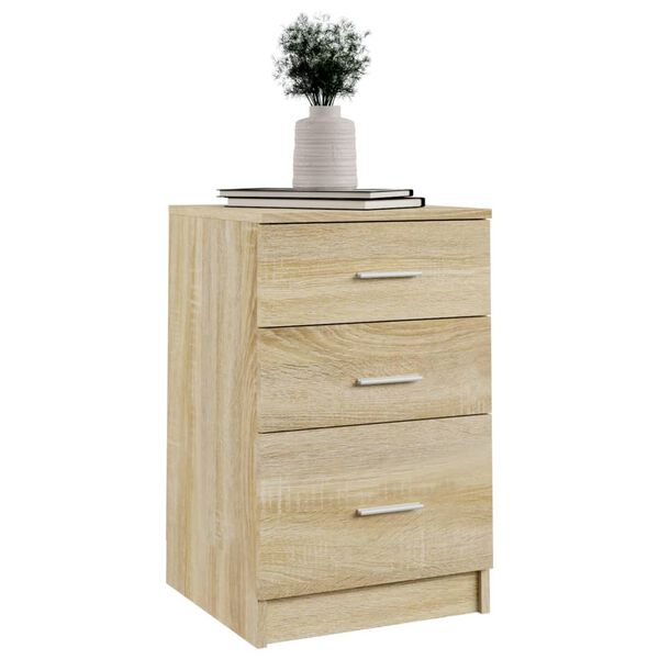 vidaXL Bed Cabinet Sonoma Oak 40x40x63 cm Engineered Wood