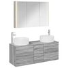 vidaXL Bathroom Furniture Set 4 pcs Grey Sonoma
