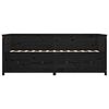 vidaXL Day Bed without Mattress Black 90x200 cm Solid Wood Pine