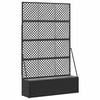 vidaXL Garden Trellis Planter Black 105 x 30 x 170 cm Metal