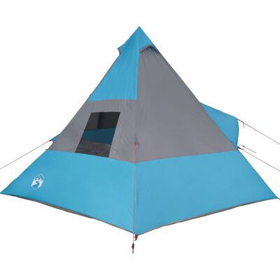 vidaXL Camping Tent Tipi 7-Person Blue Waterproof