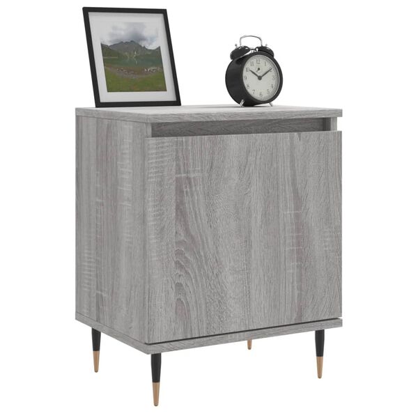 vidaXL Bedside Cabinet Grey Sonoma 40x30x50 cm Engineered Wood