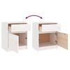 vidaXL Bedside Cabinets 2 pcs White 40x31x50 cm Solid Pinewood